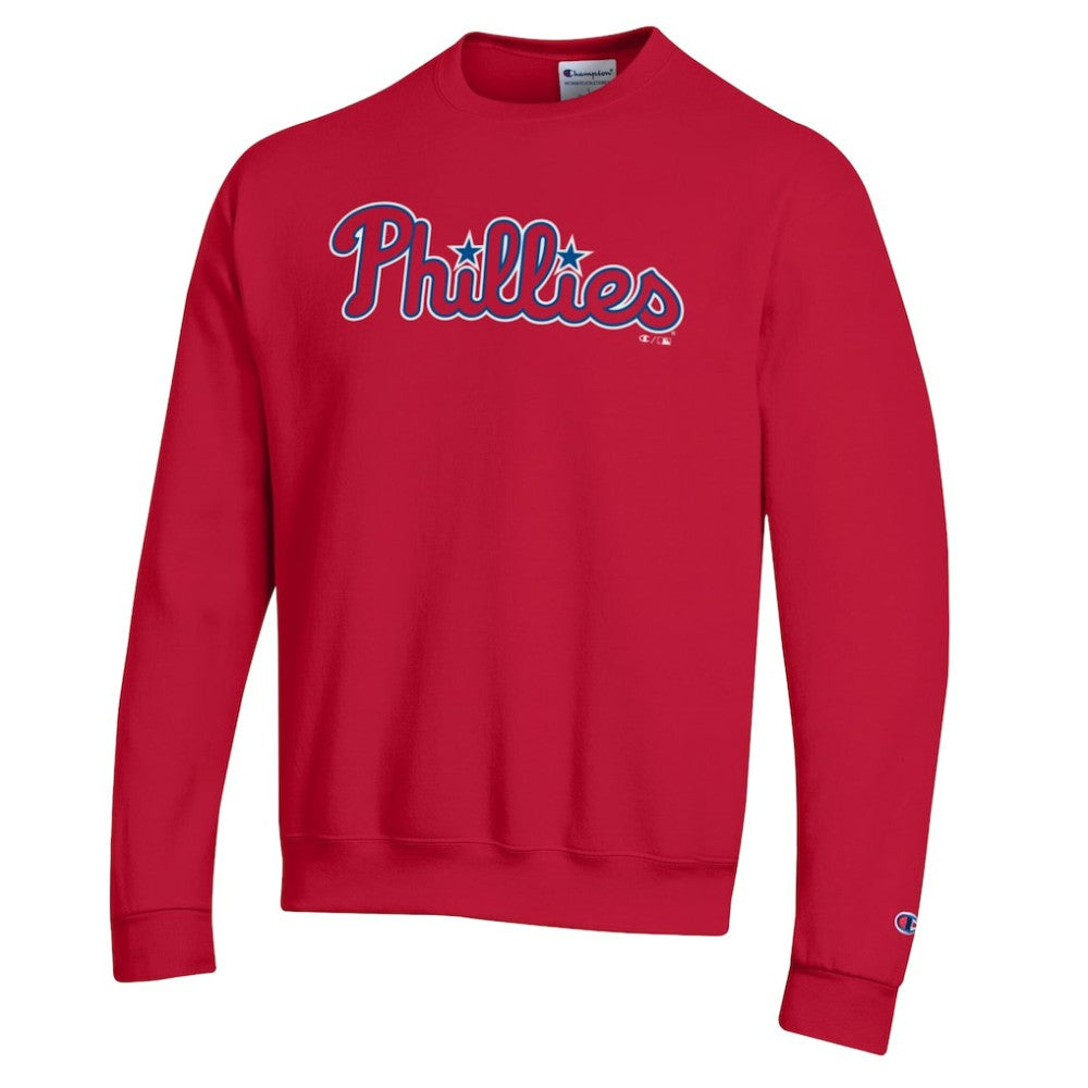 Philadelphia Phillies Champion Powerblend Wordmark Sweatshirt | MLB Outlet