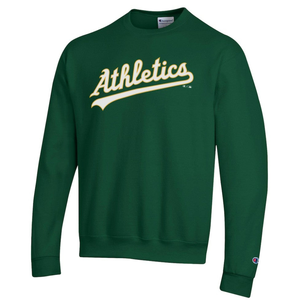 Athletics Champion Powerblend Wordmark Sweatshirt | MLB Outlet