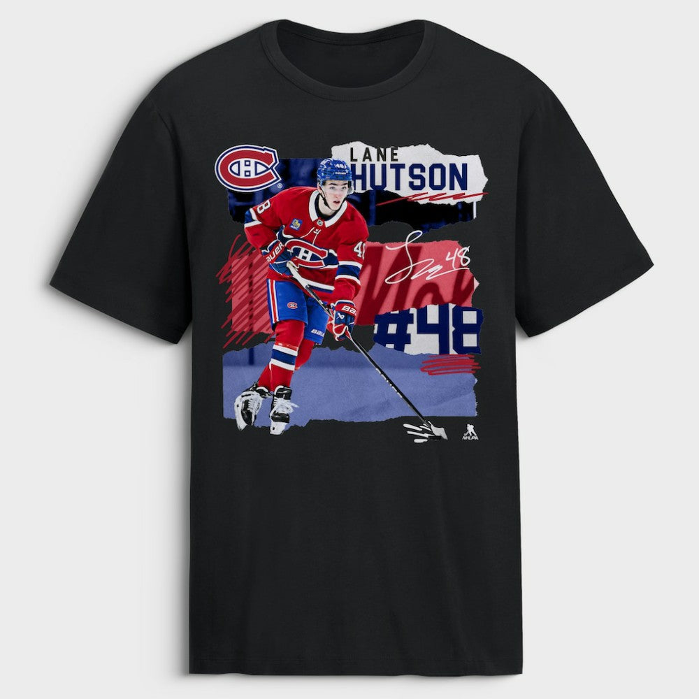 Lane Hutson Montreal Canadiens Fresh Ice T-Shirt On Sale