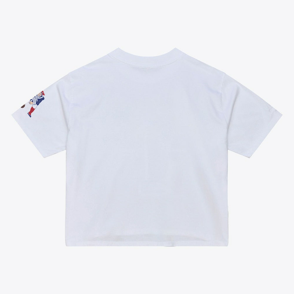 New England Patriots Mitchell & Ness Women's Head Coach Cropped T-Shirt