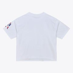 New England Patriots Mitchell & Ness Women's Head Coach Cropped T-Shirt