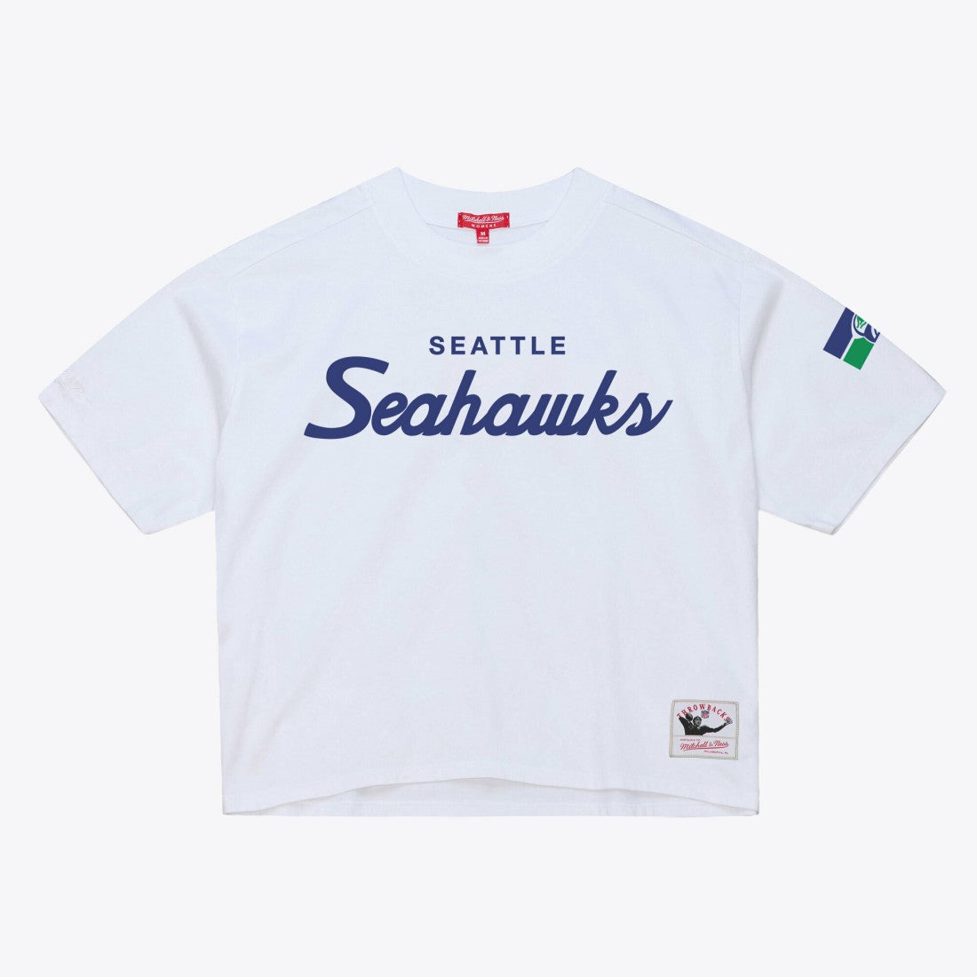 Seattle Seahawks Mitchell & Ness Women's Head Coach Cropped T-Shirt