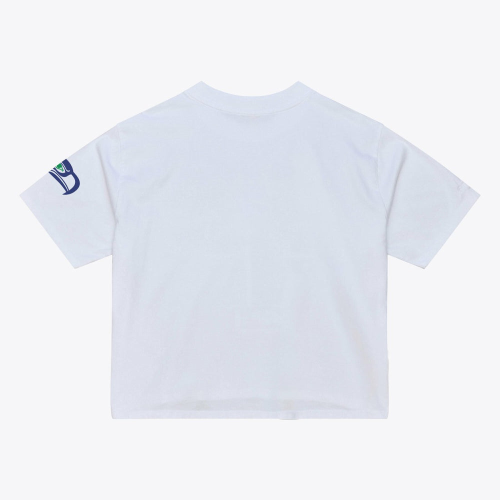 Seattle Seahawks Mitchell & Ness Women's Head Coach Cropped T-Shirt