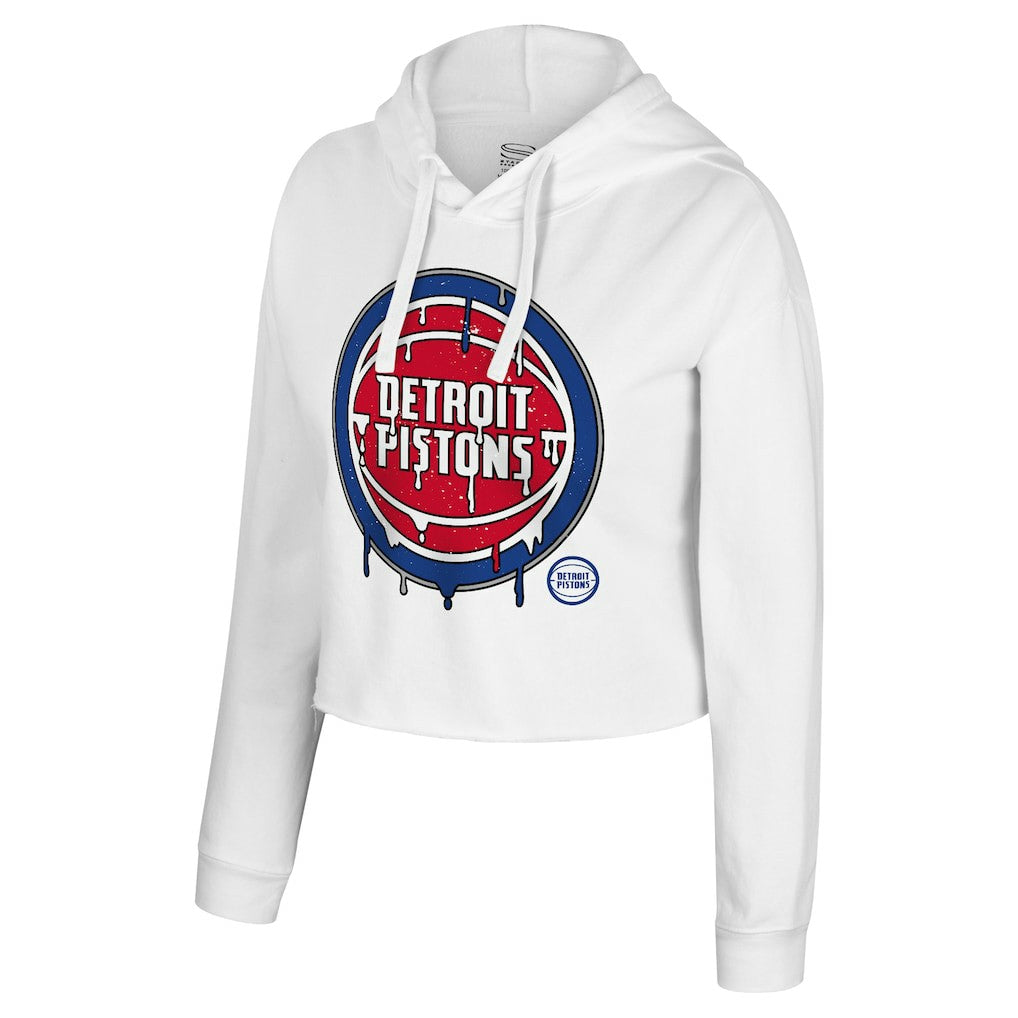 Detroit Pistons Stadium Essentials Women's Ice Cream Cropped Hoodie sale Discount
