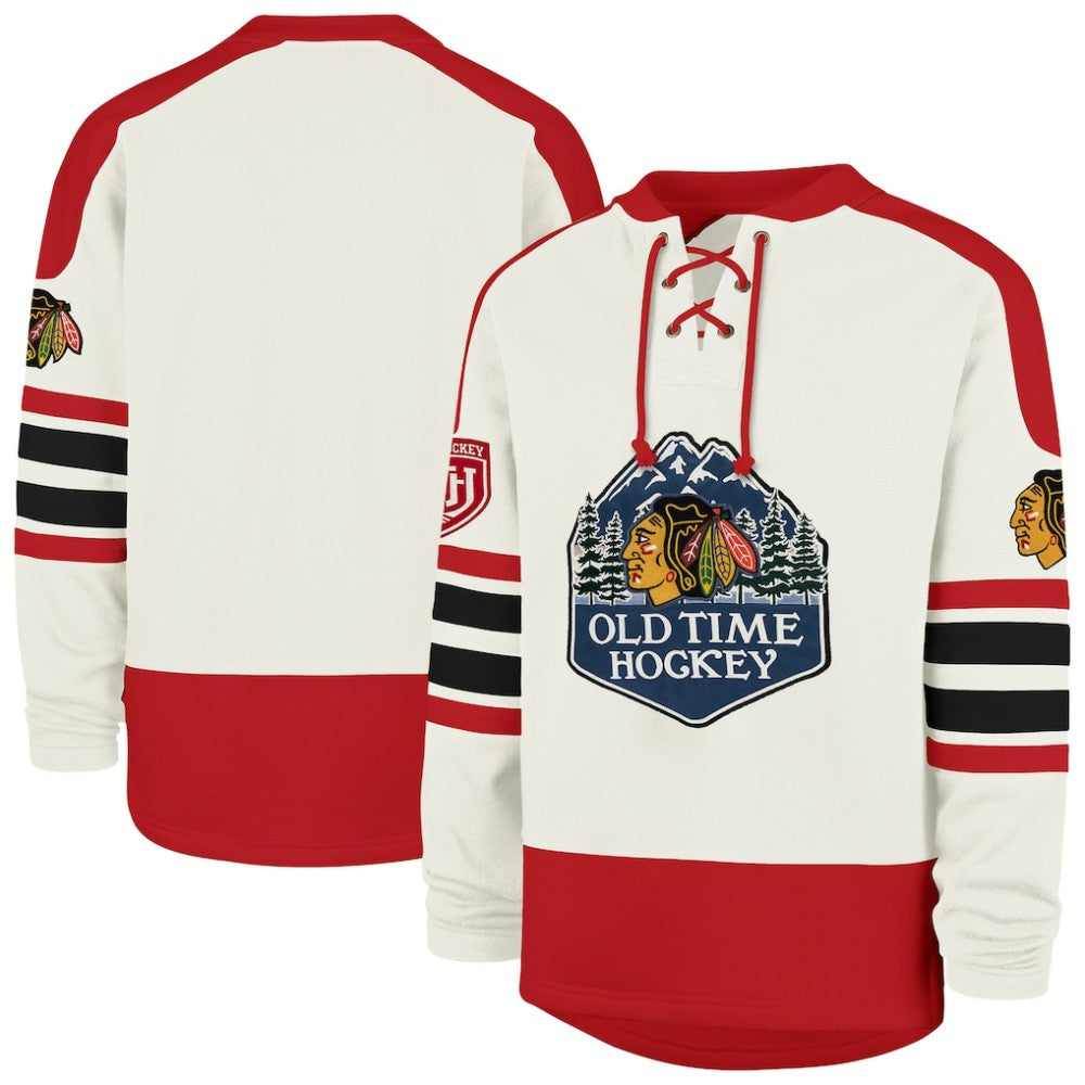 Chicago Blackhawks '47 Pond Hockey Trio Eternal Lacer Sweatshirt On Sale