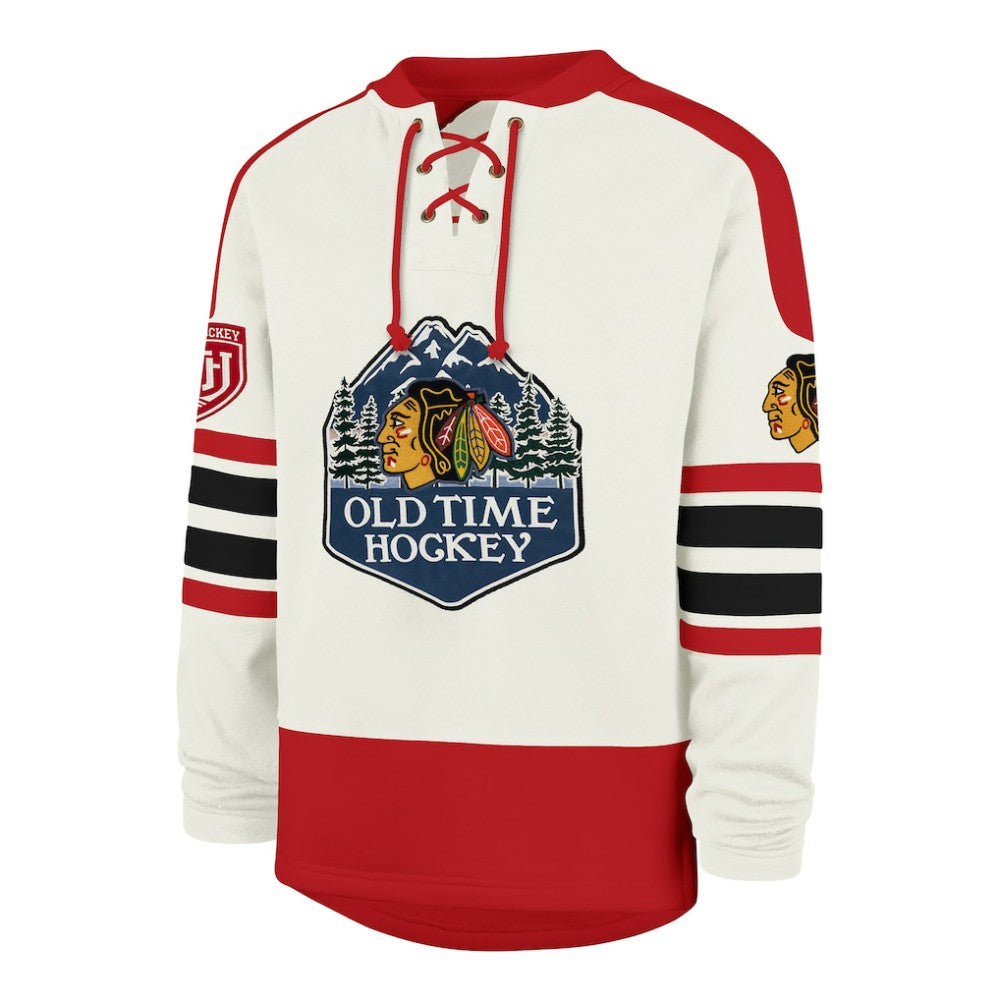 Chicago Blackhawks '47 Pond Hockey Trio Eternal Lacer Sweatshirt On Sale