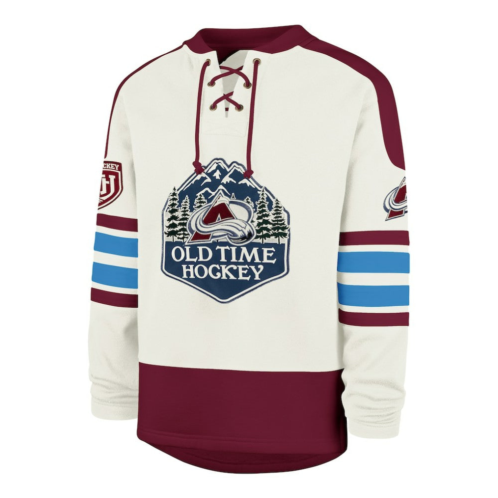Colorado Avalanche '47 Pond Hockey Trio Eternal Lacer Sweatshirt On Sale