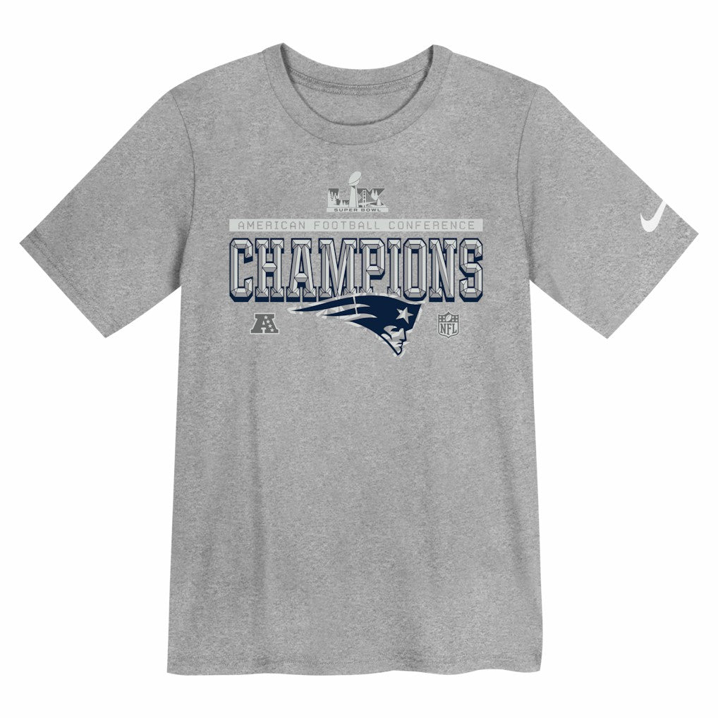 New England Patriots Nike Preschool 2025 AFC Champions Locker Room Trophy Collection T-Shirt