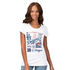 Los Angeles Dodgers G-III 4Her by Carl Banks Women's Endzone Collage T-Shirt | MLB Sale
