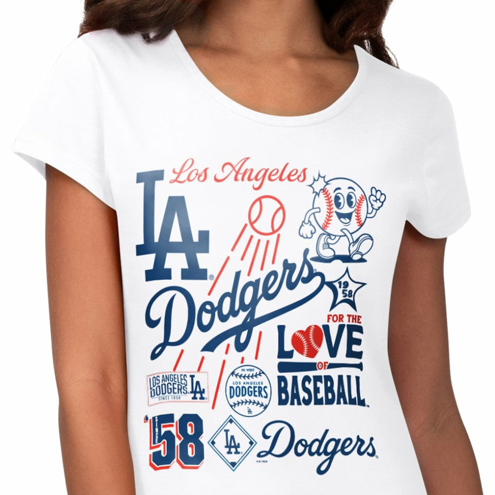 Los Angeles Dodgers G-III 4Her by Carl Banks Women's Endzone Collage T-Shirt | MLB Sale