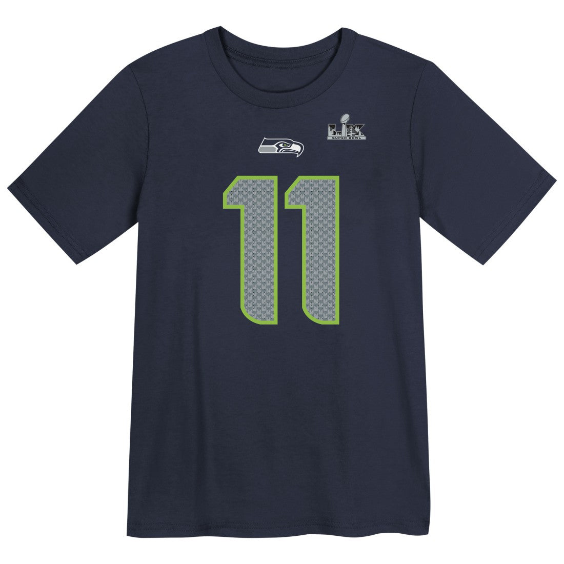 Seattle Seahawks Nike Jaxon Smith-Njigba  Preschool Super Bowl LX Patch Name & Number T-Shirt