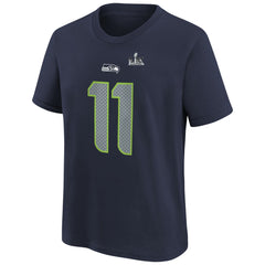 Seattle Seahawks Nike Jaxon Smith-Njigba  Youth Super Bowl LX Patch Name & Number T-Shirt