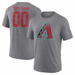 Arizona Diamondbacks Heritage Personalized Any Name & Number Tri-Blend T-Shirt | MLB Outlet