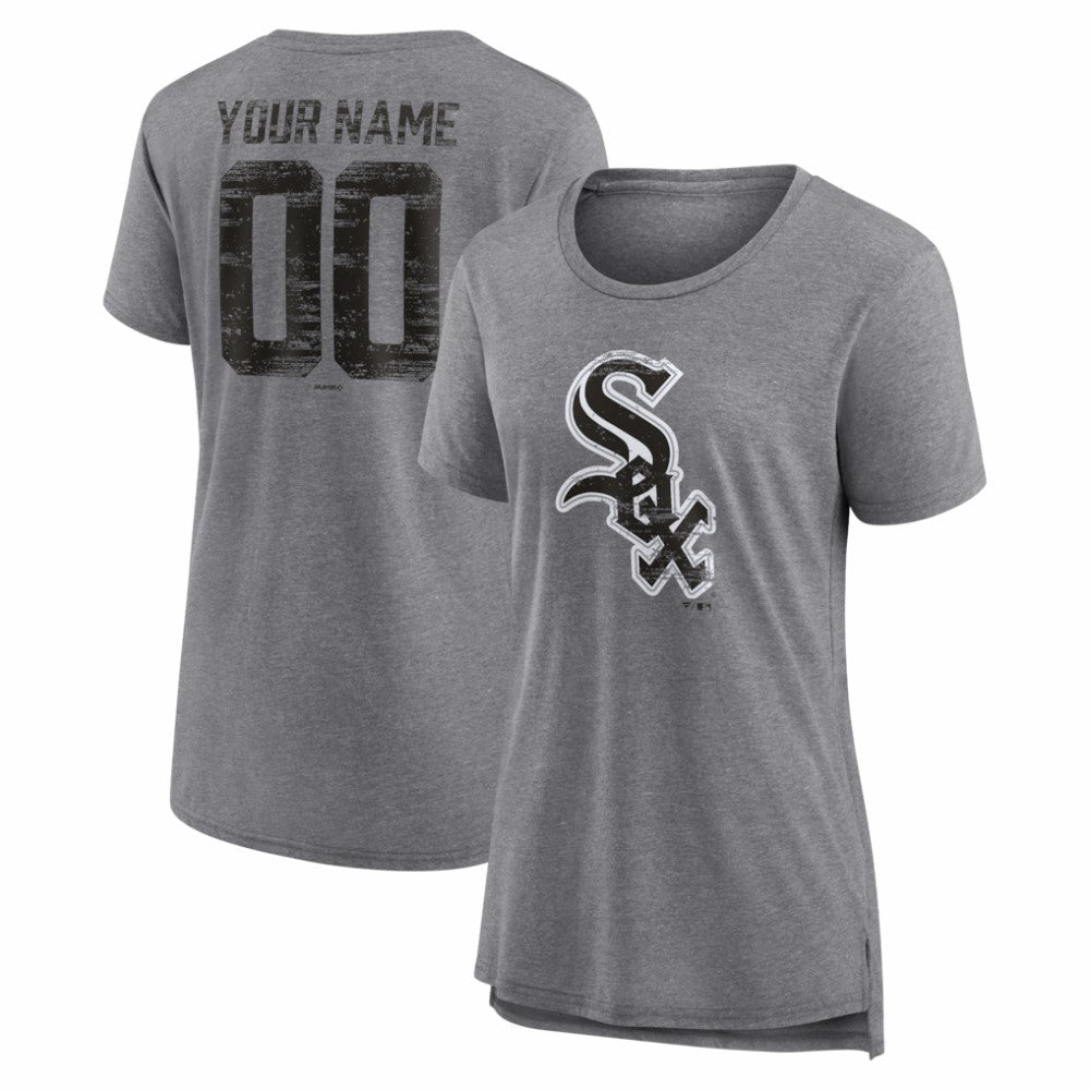 Chicago White Sox Women's Heritage Personalized Any Name & Number Tri-Blend T-Shirt | MLB On Sale