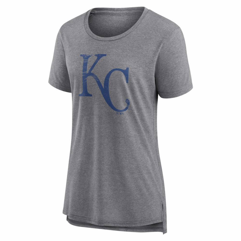 Kansas City Royals Women's Heritage Personalized Any Name & Number Tri-Blend T-Shirt | MLB Outlet