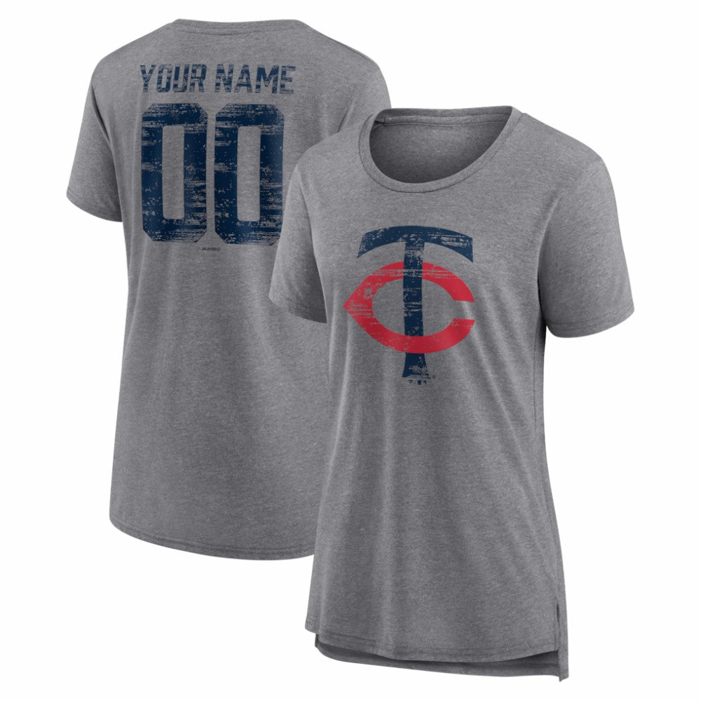 Minnesota Twins Women's Heritage Personalized Any Name & Number Tri-Blend T-Shirt | MLB Near me
