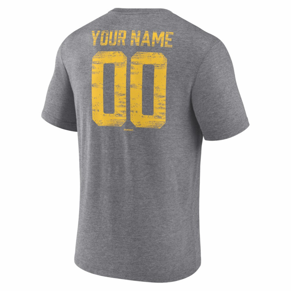 Pittsburgh Pirates Heritage Personalized Any Name & Number Tri-Blend T-Shirt | MLB Near me