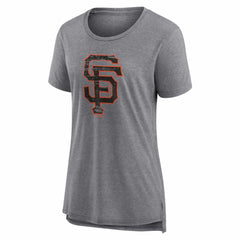 San Francisco Giants Women's Heritage Personalized Any Name & Number Tri-Blend T-Shirt | MLB Sale