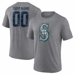 Seattle Mariners Heritage Personalized Any Name & Number Tri-Blend T-Shirt | MLB Near me
