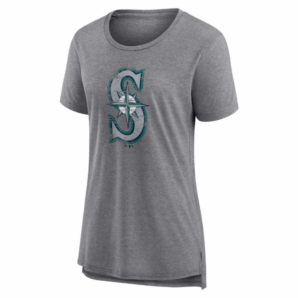 Seattle Mariners Women's Heritage Personalized Any Name & Number Tri-Blend T-Shirt | MLB Near me