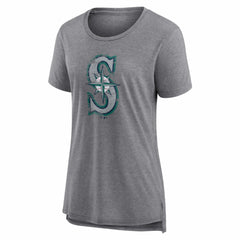 Seattle Mariners Women's Heritage Personalized Any Name & Number Tri-Blend T-Shirt | MLB Near me