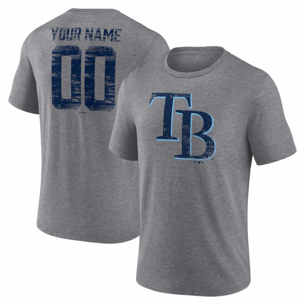 Tampa Bay Rays Heritage Personalized Any Name & Number Tri-Blend T-Shirt | MLB Shop
