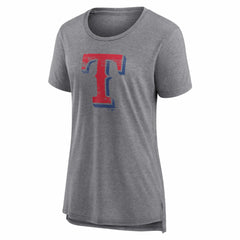 Texas Rangers Women's Heritage Personalized Any Name & Number Tri-Blend T-Shirt | MLB Near me