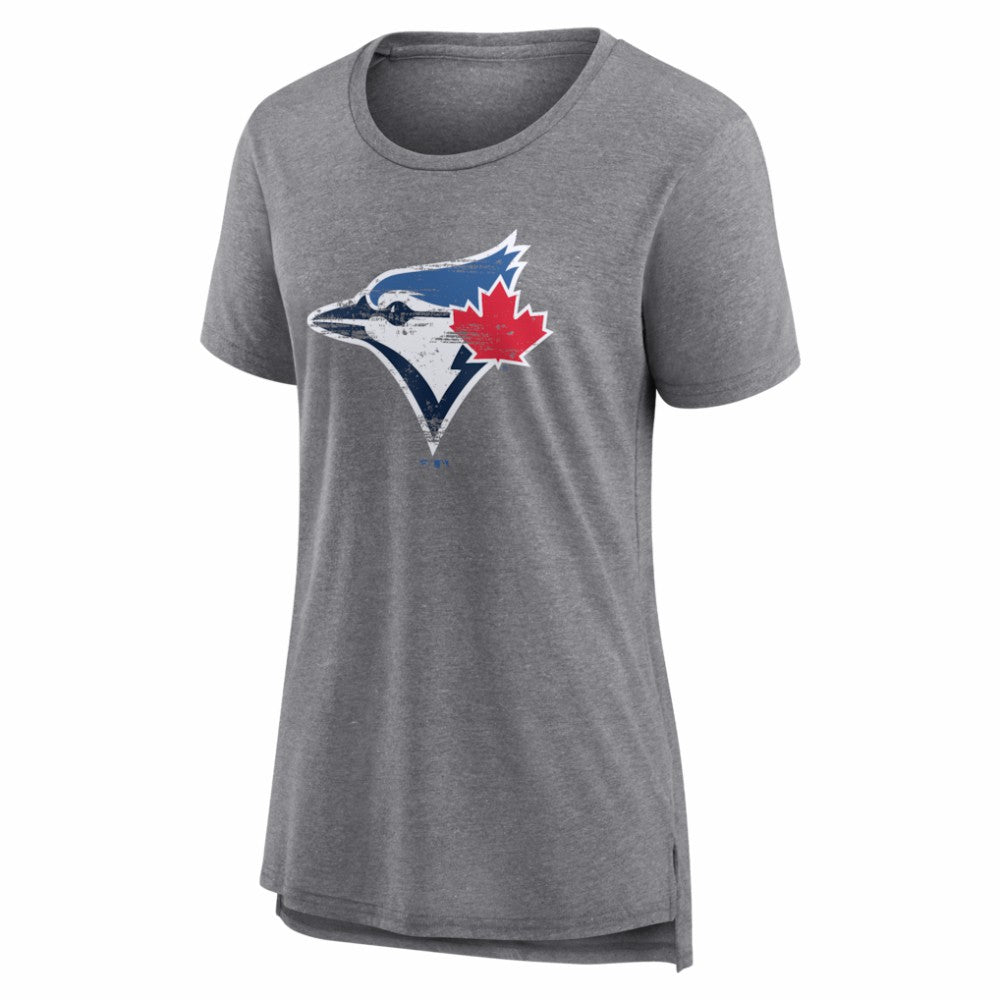Toronto Blue Jays Women's Heritage Personalized Any Name & Number Tri-Blend T-Shirt | MLB Near me