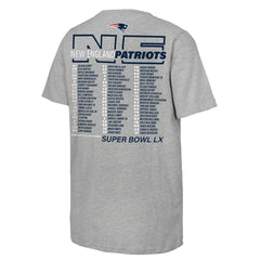 New England Patriots Fanatics Youth Super Bowl LX Roster T-Shirt