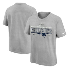 New England Patriots Nike Youth 2025 AFC Champions Locker Room Trophy Collection Authentic T-Shirt