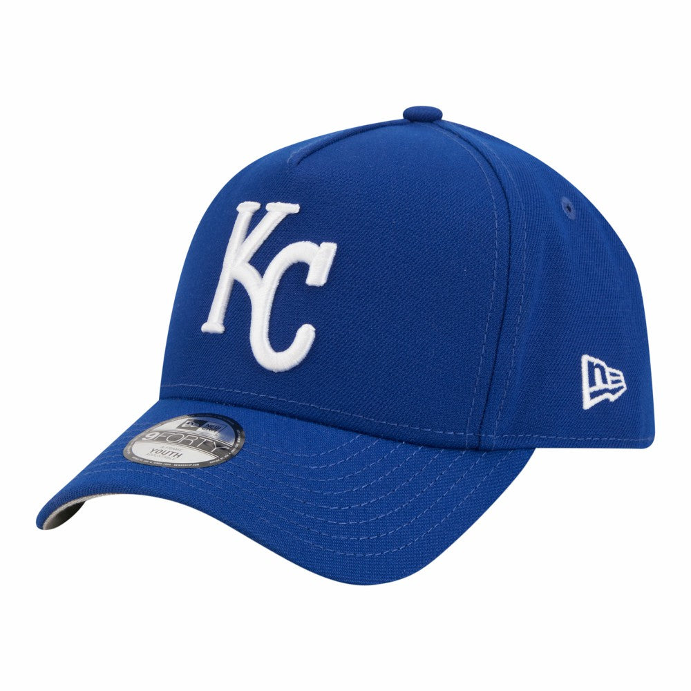 Kansas City Royals New Era Youth 9FORTY A-Frame Adjustable Hat | MLB On Sale