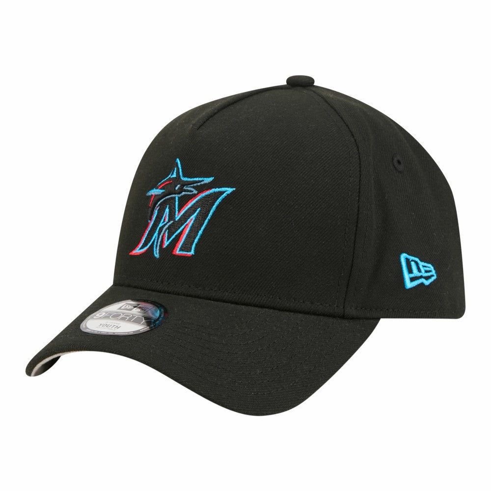 Miami Marlins New Era Youth 9FORTY A-Frame Adjustable Hat | MLB Near me