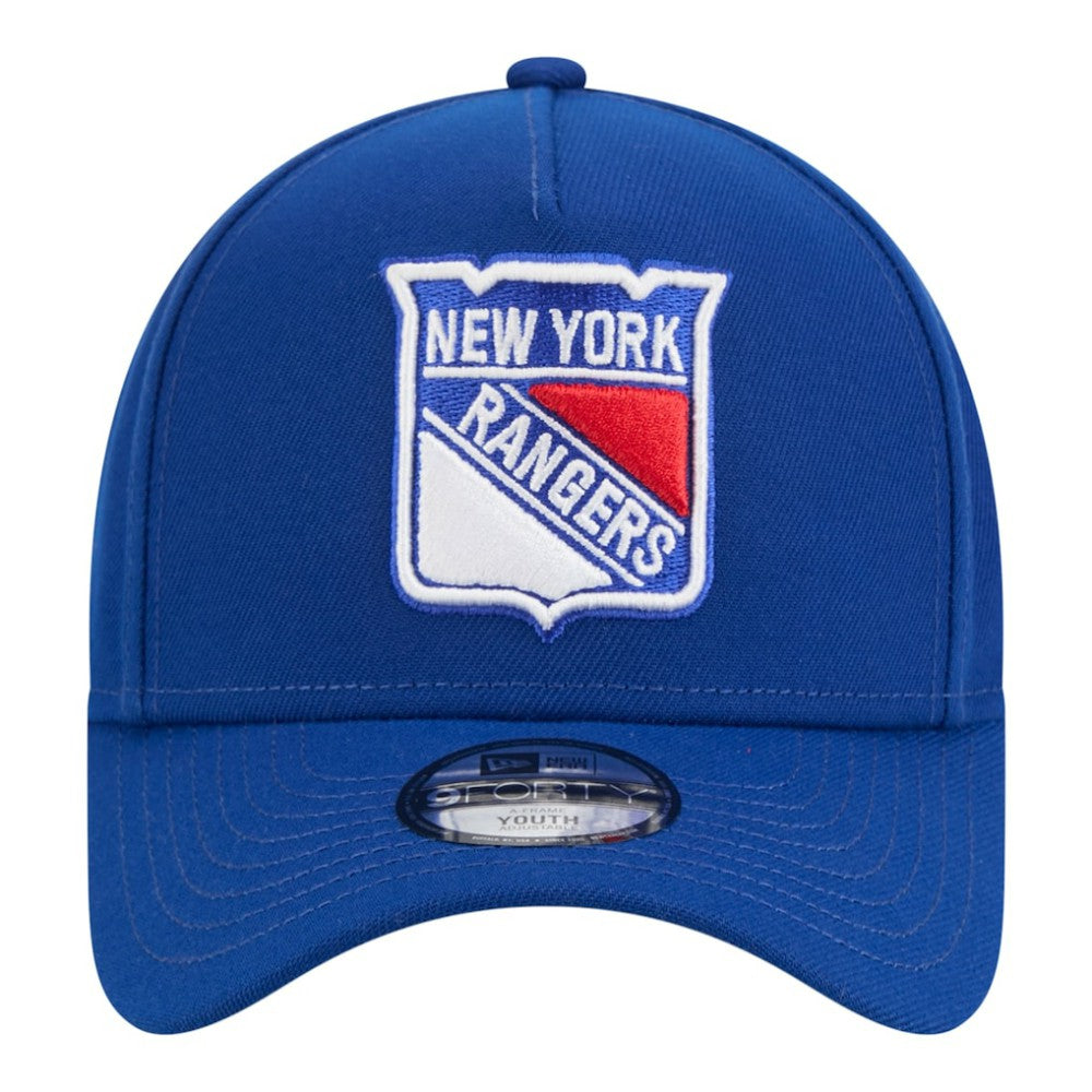 New York Rangers New Era Youth 9FORTY A-Frame Adjustable Hat Discount
