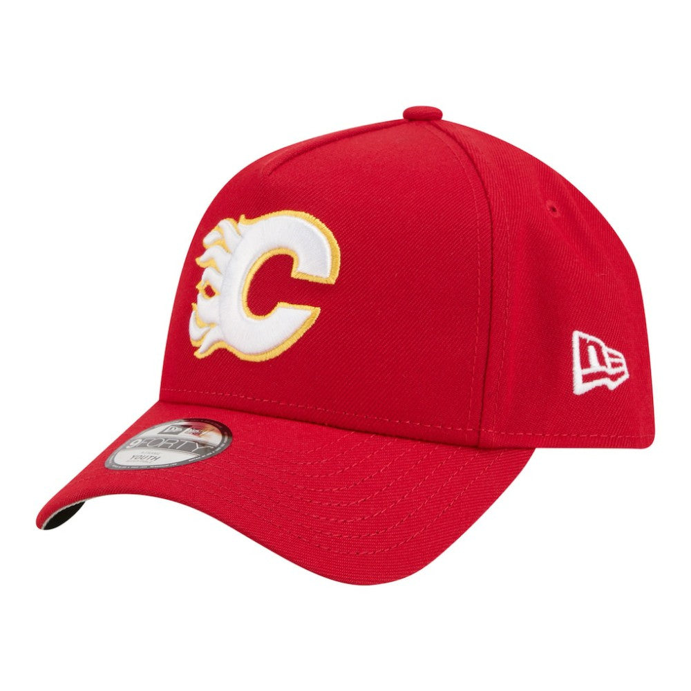 Calgary Flames New Era Youth 9FORTY A-Frame Adjustable Hat Online