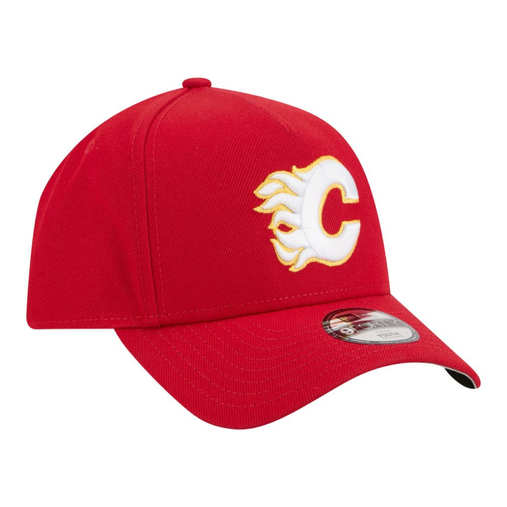 Calgary Flames New Era Youth 9FORTY A-Frame Adjustable Hat Online