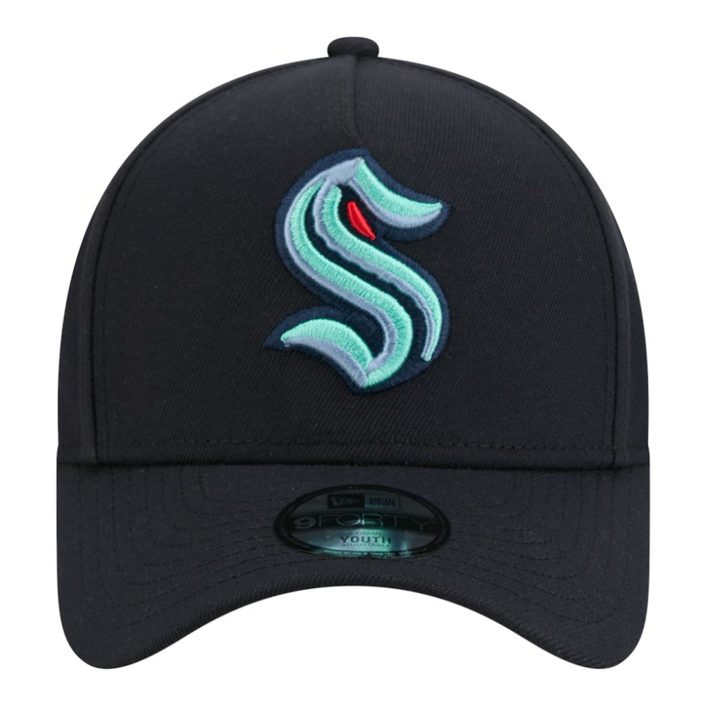 Seattle Kraken New Era Youth 9FORTY A-Frame Adjustable Hat For Sale
