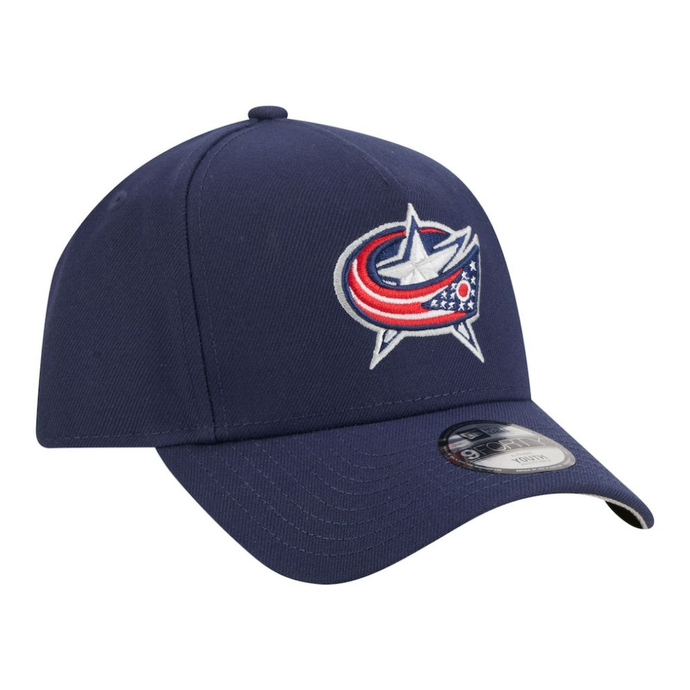 Columbus Blue Jackets New Era Youth 9FORTY A-Frame Adjustable Hat Online
