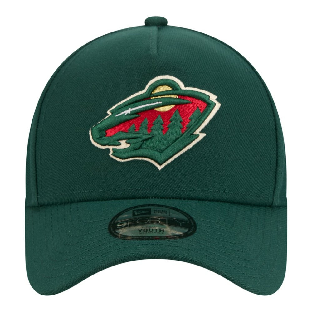 Minnesota Wild New Era Youth 9FORTY A-Frame Adjustable Hat On Sale