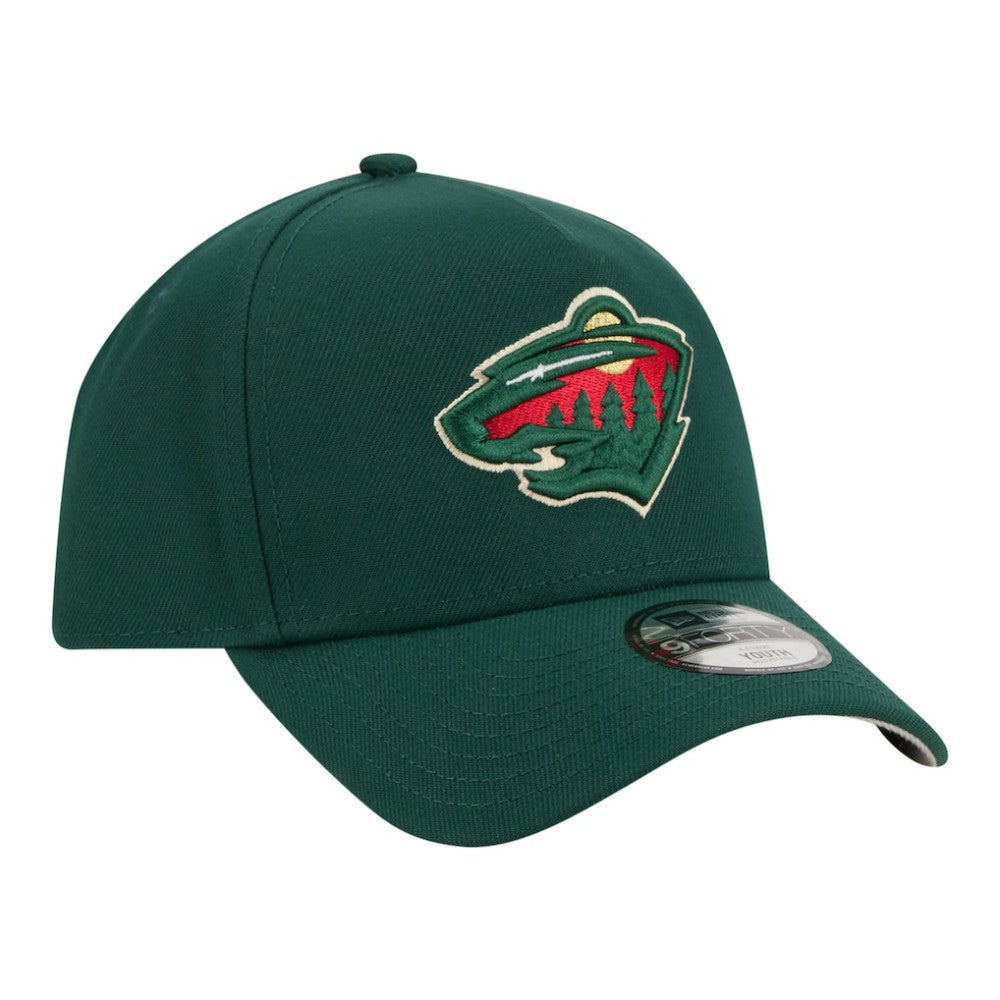 Minnesota Wild New Era Youth 9FORTY A-Frame Adjustable Hat On Sale