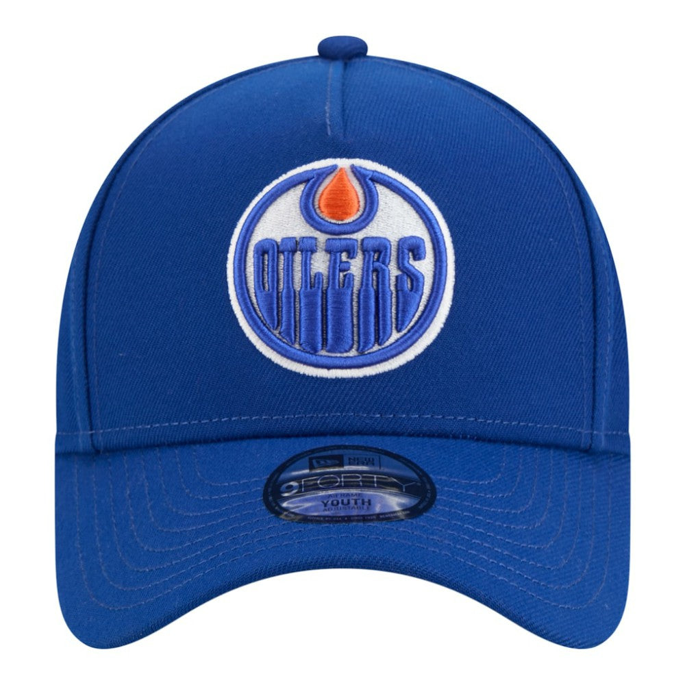 Edmonton Oilers New Era Youth 9FORTY A-Frame Adjustable Hat Discount