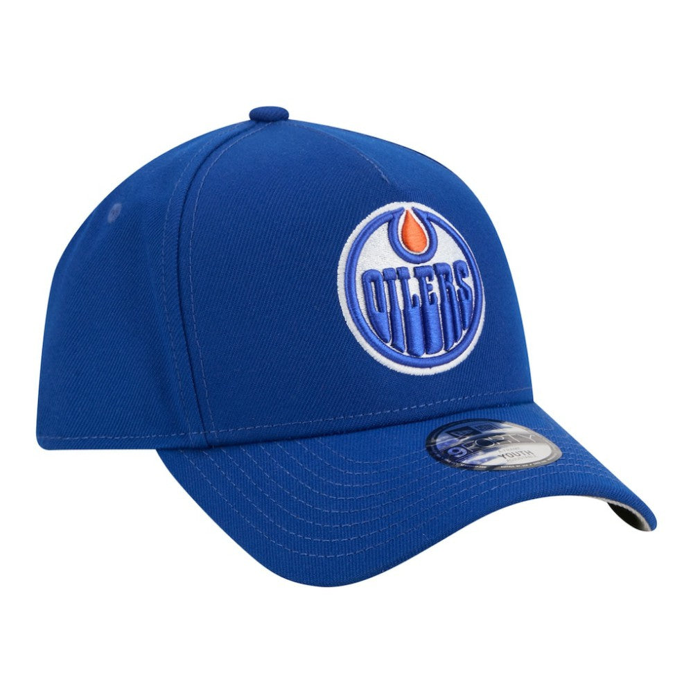 Edmonton Oilers New Era Youth 9FORTY A-Frame Adjustable Hat Discount