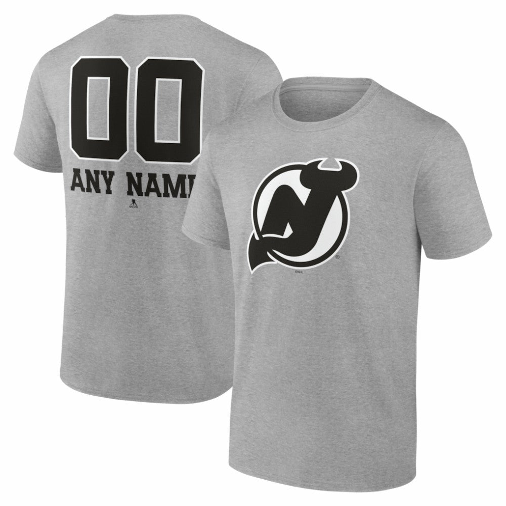 New Jersey Devils Big & Tall Personalized Name & Number Monochrome T-Shirt Sale
