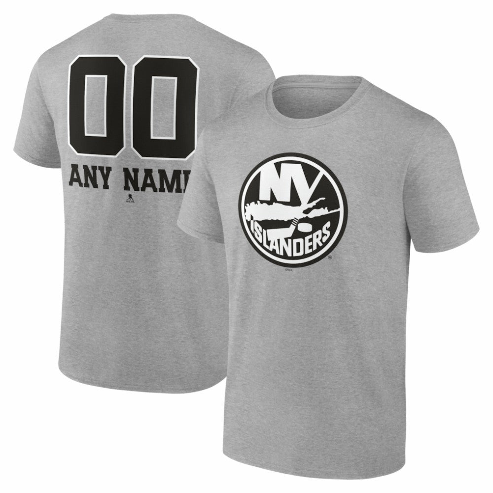 New York Islanders Big & Tall Personalized Name & Number Monochrome T-Shirt For Sale