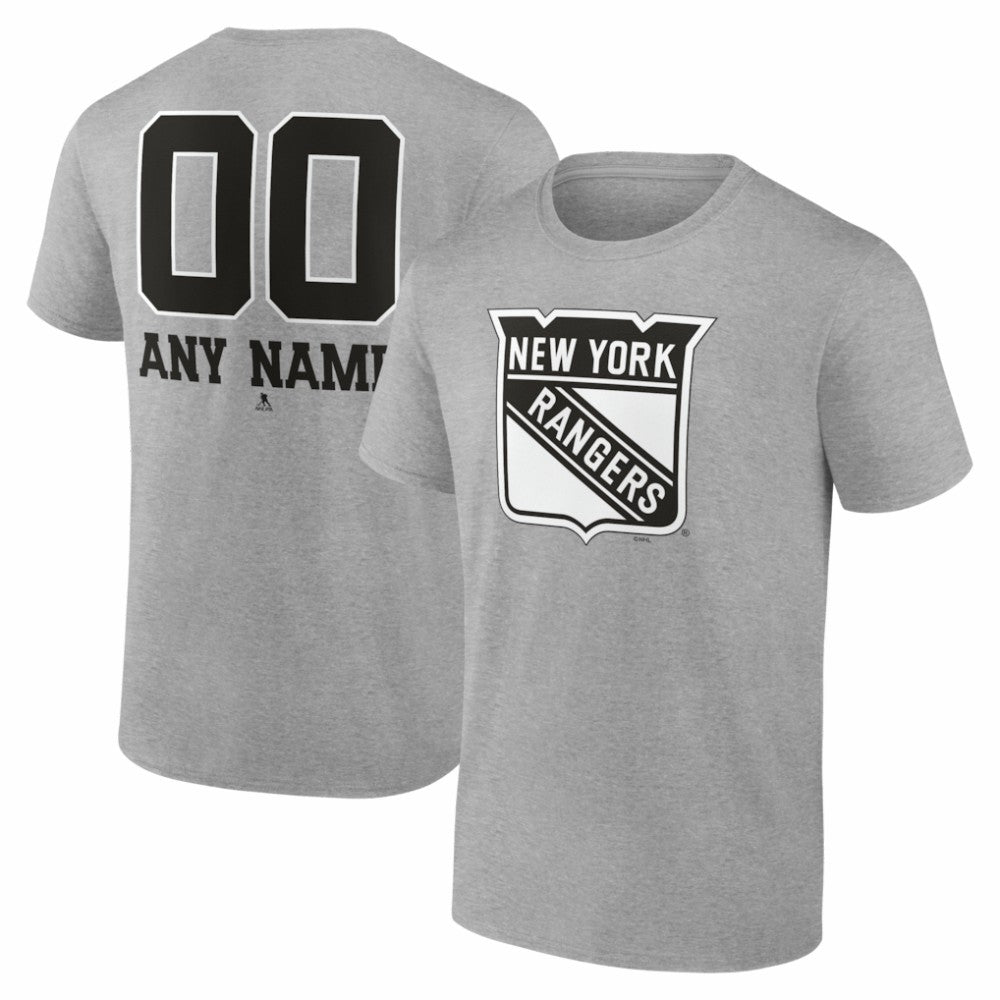 New York Rangers Big & Tall Personalized Name & Number Monochrome T-Shirt Sale