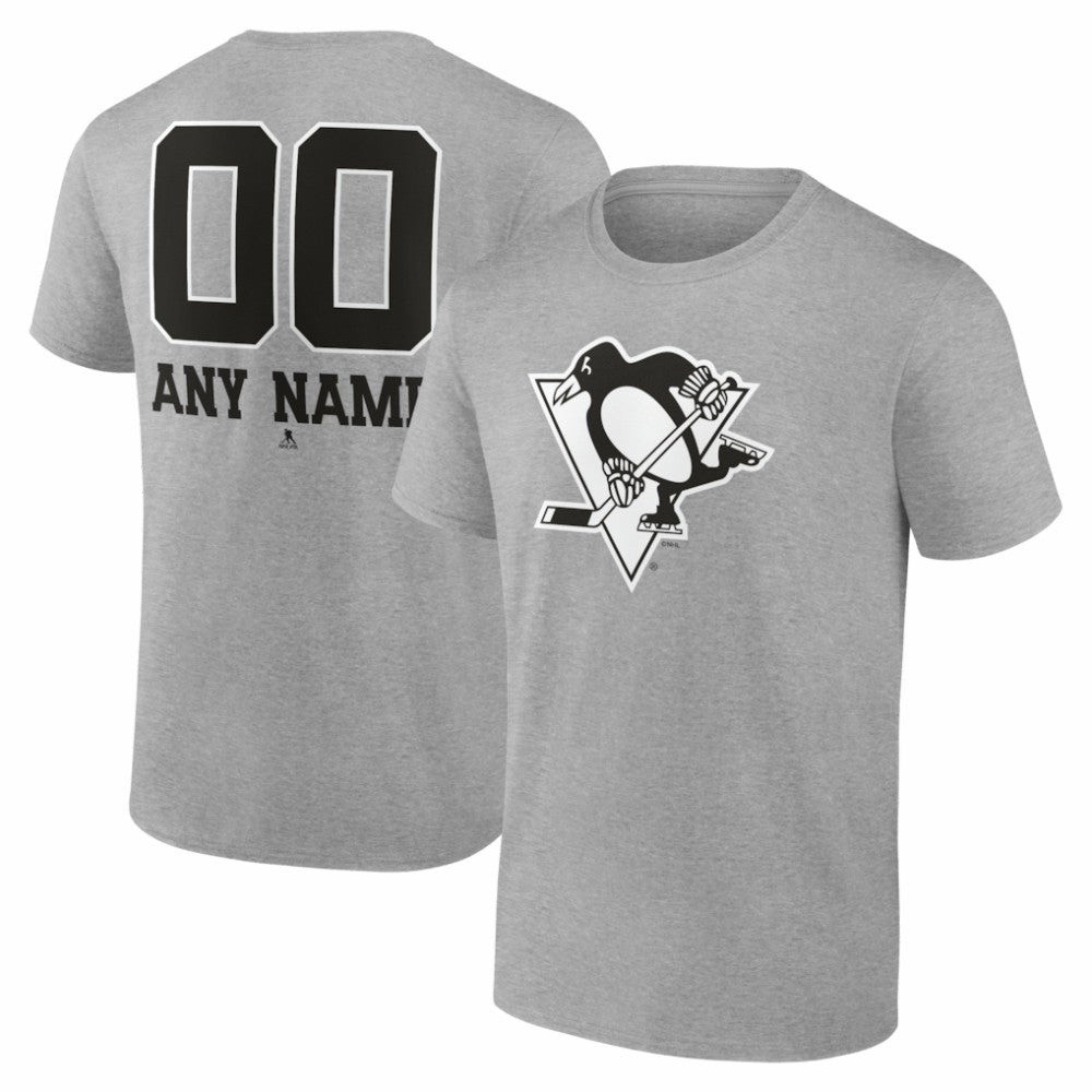 Pittsburgh Penguins Big & Tall Personalized Name & Number Monochrome T-Shirt Outlet