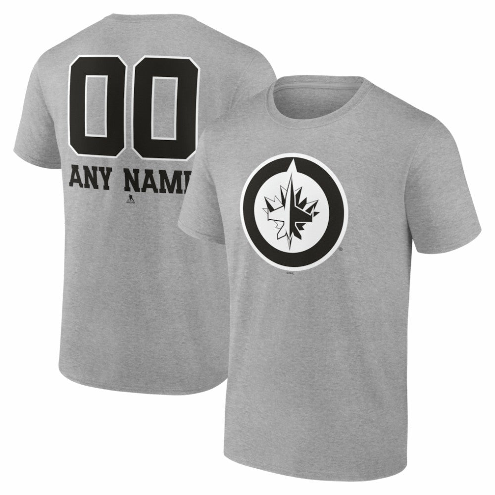 Winnipeg Jets Big & Tall Personalized Name & Number Monochrome T-Shirt Sale