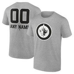 Winnipeg Jets Big & Tall Personalized Name & Number Monochrome T-Shirt Sale