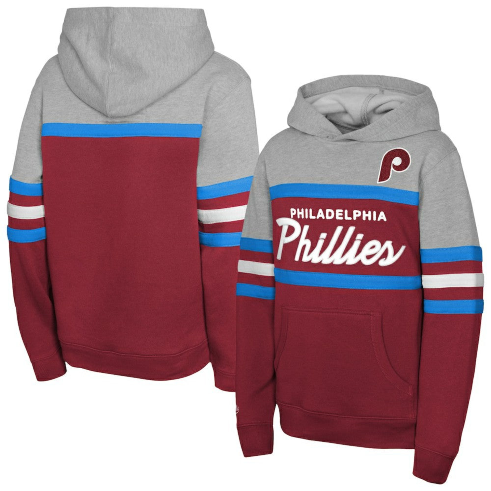 Philadelphia Phillies Mitchell & Ness Youth Cooperstown Head Coach Pullover Hoodie | MLB Near me