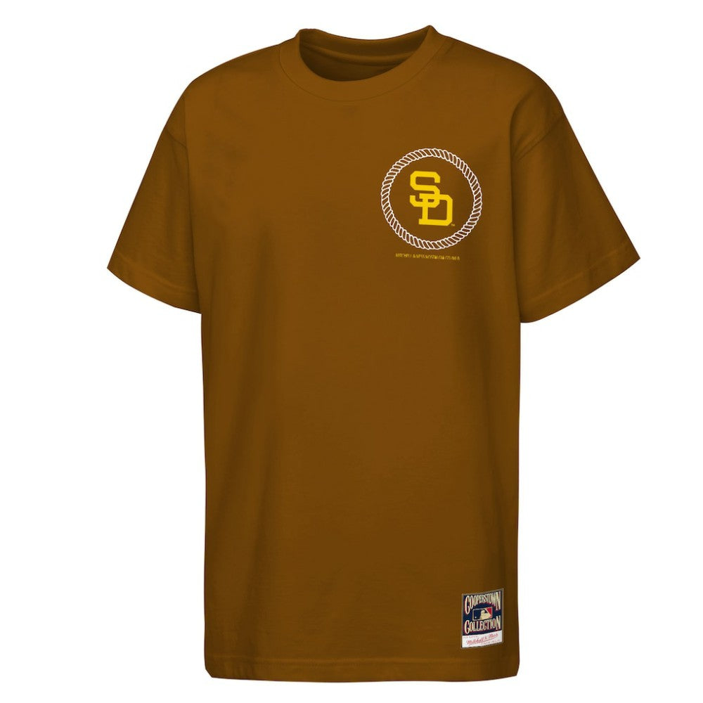 San Diego Padres Mitchell & Ness Youth Cooperstown Rodeo Rope T-Shirt | MLB Shop