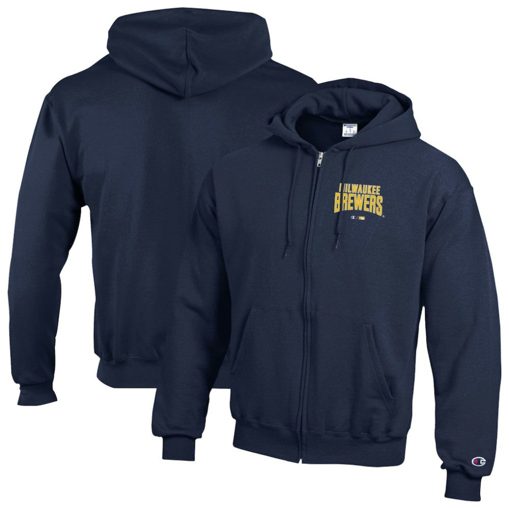 Milwaukee Brewers Champion Eco Powerblend Full-Zip Hoodie | MLB New